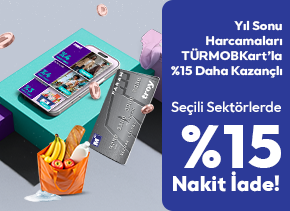 TÜRMOBKart’tan Seçili Markalarda %15 Nakit İade!