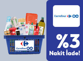 TÜRMOBkart ile CarrefourSAnın mevcut mağazalarında alışverişlerde %3 anında nakit iade fırsatı sizi bekliyor.
