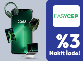 TürmobKart İle Easycep Sitesinden Yapacağınız Alışverişlerde %3 Nakit İade Fırsatı Sizi Bekliyor.
