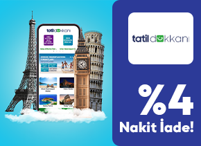 TÜRMOBKart ile tatildukkani.com sitesinden Yapacağınız Alışverişlerde %4 Nakit İade Fırsatı Sizi Bekliyor.